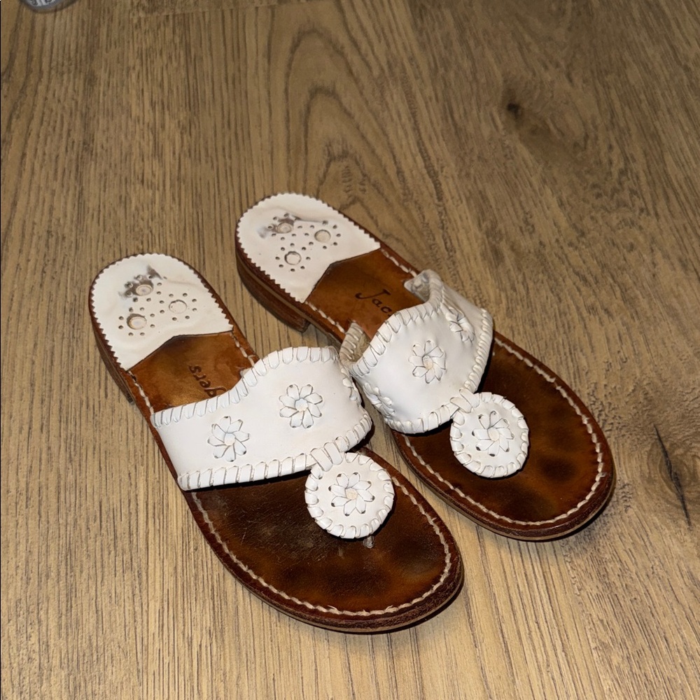 White jack rogers sandals